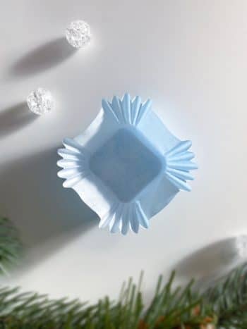 Капсулы для конфет бумажные 3,5*3,5 см. 20 шт., голубой квадрат — изображение 2