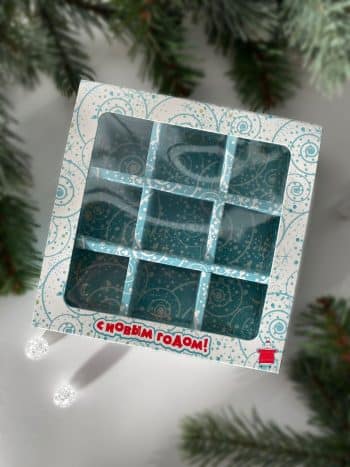 Упаковка под 9 конфет "Снежный Мишка"