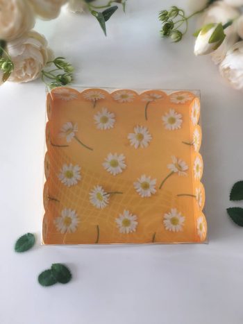 Коробка с прозрачной крышкой волна 15 см "Ромашки" — изображение 2