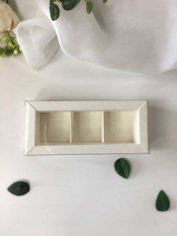 Коробка под 3 конфеты с прозрачной крышкой, белый — изображение 4