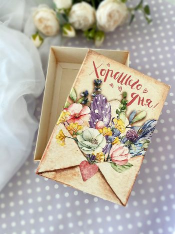 Коробка для подарка "Хорошего дня с цветами" — изображение 2