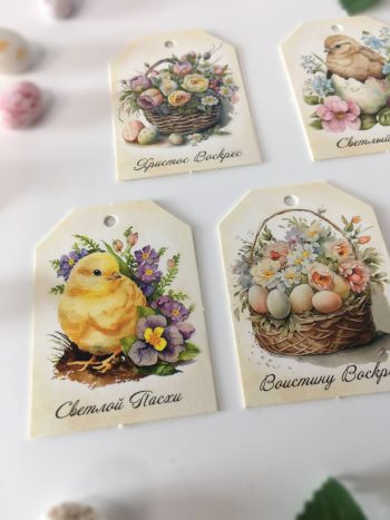 Комплект бирок "Пасхальные ретро" — изображение 7