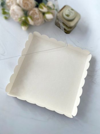 Коробка с прозрачной крышкой волна 15 см, белая — изображение 2