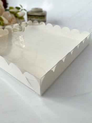 Коробка с прозрачной крышкой волна 15 см, белая — изображение 3