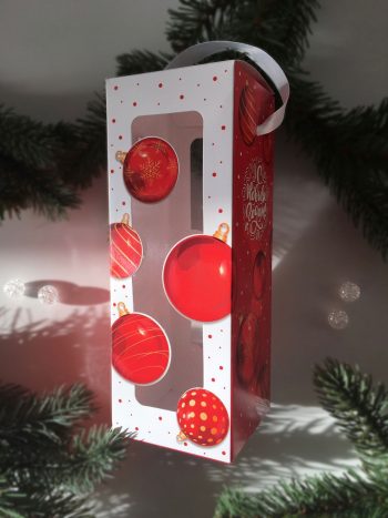 Коробка подарочная с резным окном Шары, 70х70х190 мм — изображение 2