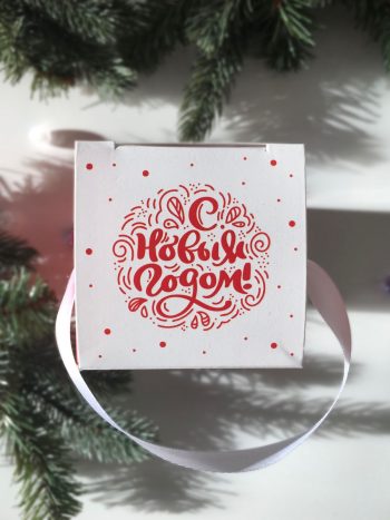 Коробка подарочная с резным окном Шары, 70х70х190 мм — изображение 4