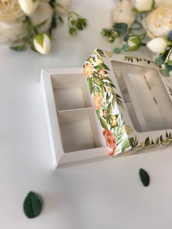 Упаковка под 4 макаронс/моти/конфеты "Розы" — изображение 2