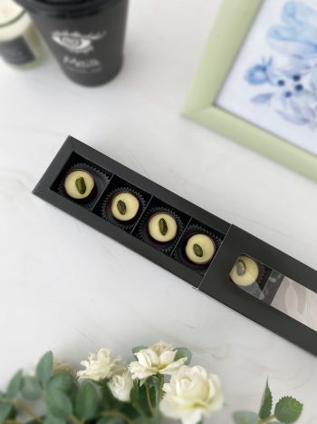 Упаковка под 5 конфет с тонкими разделителями, черный — изображение 2