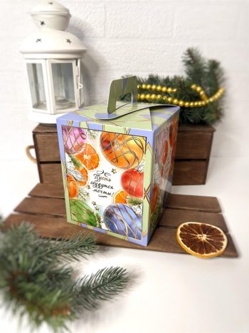 Коробка подарочная куб Магия праздника, 124х134х156 (+40) мм — изображение 7