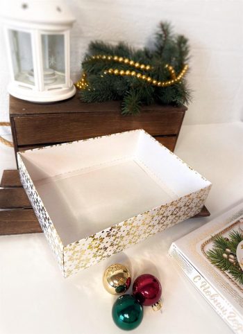 Коробка подарочная Новогоднее золото, 235х65х187 мм — изображение 7