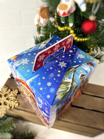 Коробка подарочная куб Новогоднее чудо, 124х134х156 (+40) мм — изображение 3