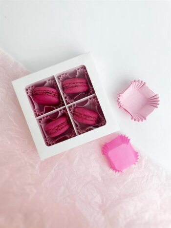 Капсулы для конфет бумажные 3,5*3,5 см. 20 шт., розовый квадрат — изображение 2