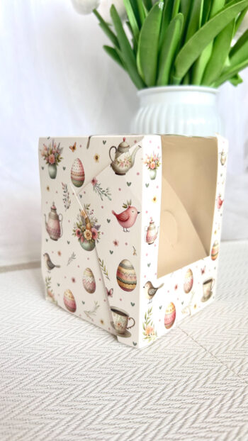 Упаковка под 1 капкейк/кулич "Пасхальное чаепитие"