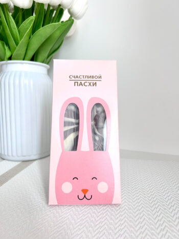 Коробка под плитку шоколада "Пасхальный кролик розовый", 170*80*141 — изображение 2