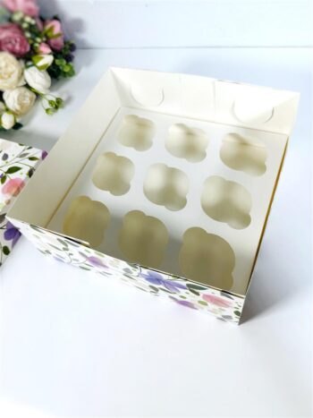 Крышка-дно с окном 9 капкейков, Цветочное настроение — изображение 2