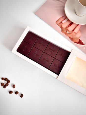 Коробка под 8 конфет (пенал) с тонкими разделителями, белый — изображение 3