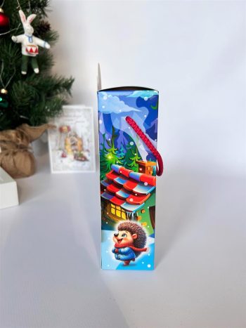 Коробка новогодняя подарочная Ветерок, 140х55х190 мм (коробка со шнурком) — изображение 2