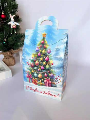 Коробка новогодняя подарочная Белоснежка, 172х95х275 (+63) мм — изображение 2