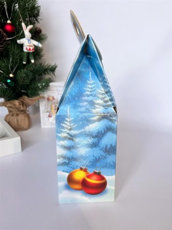 Коробка новогодняя подарочная Белоснежка, 172х95х275 (+63) мм — изображение 3