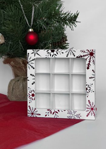 Коробка с окном под 9 конфет Метелица, 147х147х34 мм (дно и обечайка) — изображение 2