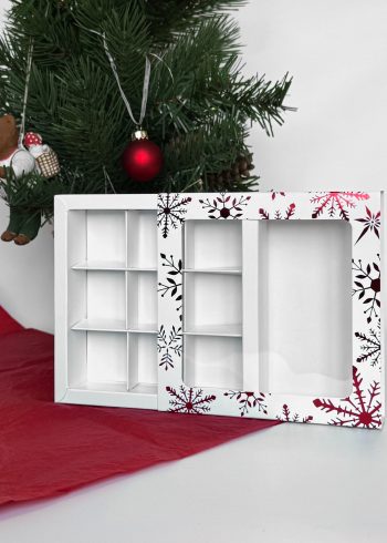 Коробка с окном под 9 конфет Метелица, 147х147х34 мм (дно и обечайка) — изображение 3