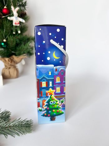 Коробка новогодняя подарочная Ночная прогулка, 140х55х190 мм — изображение 2