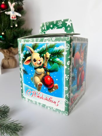 Коробка подарочная куб Лесные непоседы, 124х134х156 (+40) мм — изображение 4