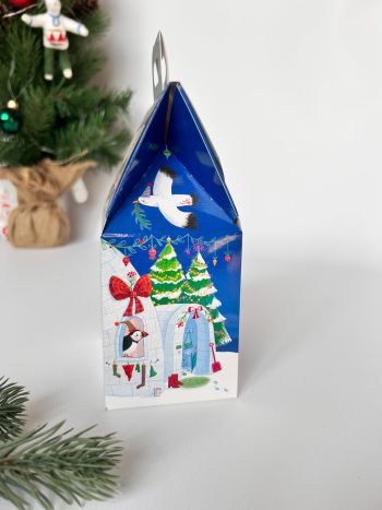 Коробка новогодняя подарочная Новогоднее иглу, 91х70х157 (+30) мм (домик) — изображение 3