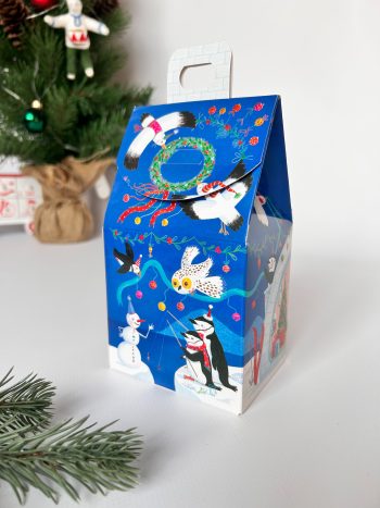 Коробка новогодняя подарочная Новогоднее иглу, 91х70х157 (+30) мм (домик) — изображение 2