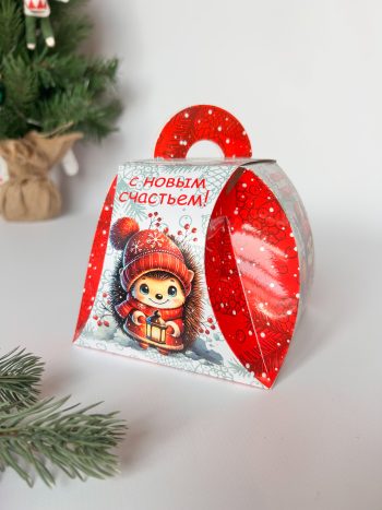 Коробка новогодняя подарочная Новогодний фонарик, 120х120х115 (+32) мм — изображение 4