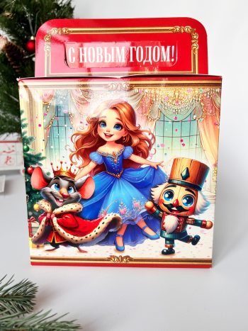 Коробка новогодняя подарочная Щелкунчик, 200х200х90 (+80) мм — изображение 2