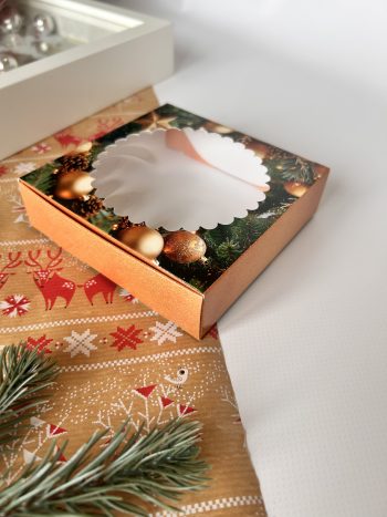 Коробка под печенье/пряник/мармелад/пончик Зимний Аромат, 115*115*30 мм — изображение 2