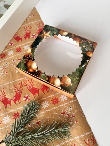 Коробка под печенье/пряник/мармелад/пончик Зимний Аромат, 115*115*30 мм