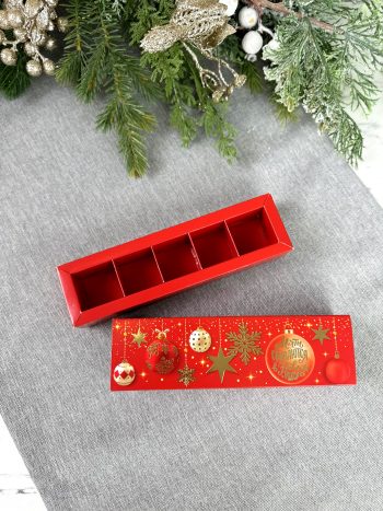 Коробка без окна под 5 конфет Мечты, 210х50х33 мм (дно и обечайка) — изображение 3