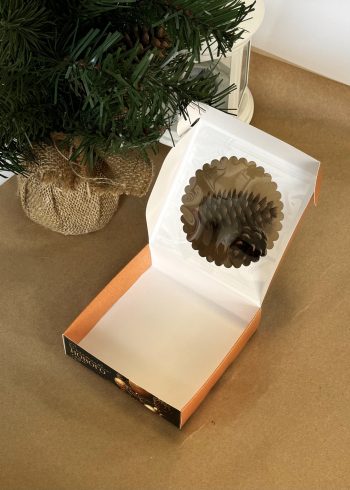 Коробка под печенье/пряник/мармелад/пончик Зимний Аромат, 115*115*30 мм — изображение 4